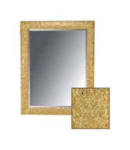 Зеркало LINEA 75х95 рельефная резная рама из массива дерева золото