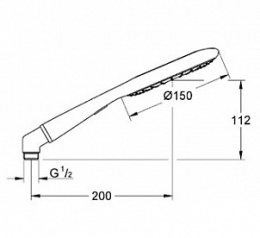 Фото Grohe Rainshower Icon 27444000 Душ ручной, 2 вида струи