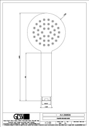 Фото Ручной душ Gessi Tremillimetri Tondo (39856#238) сталь полированная
