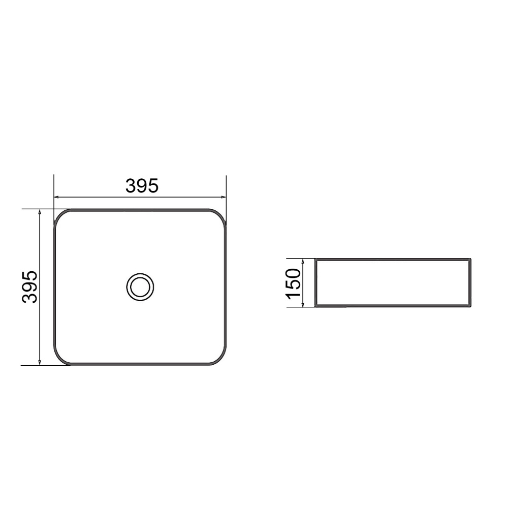 Раковина накладная Azario  (AZ-2075-B-MB) Черный матовый