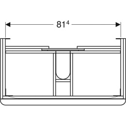 Geberit Smyle Square 500.354.JK.1 Тумба для раковины, с ящиками выдвижными