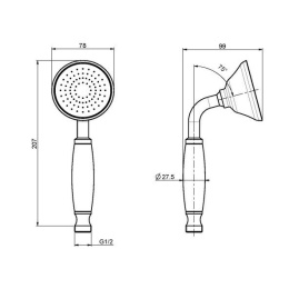Ручной душ F2104CR FIMA Carlo Frattini