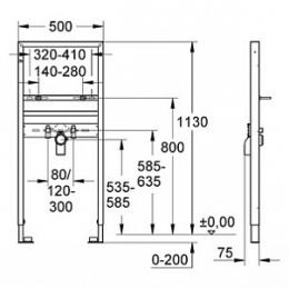 Инсталляция для раковины Grohe Rapid SL 38554001 стандартная