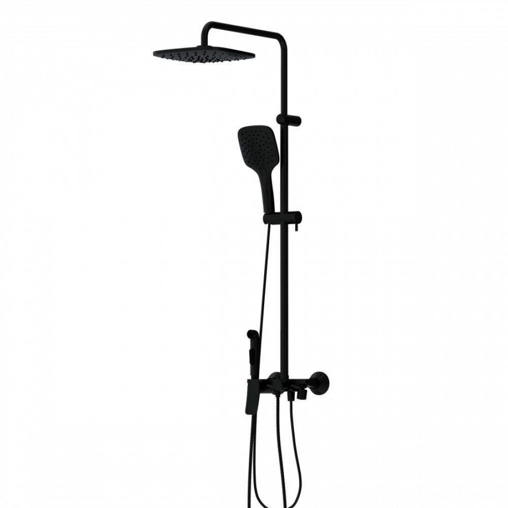 Damixa DX220920300 Apollo, душевая система со смесителем-полкой: верхний душ 230*230мм, ручной душ 1