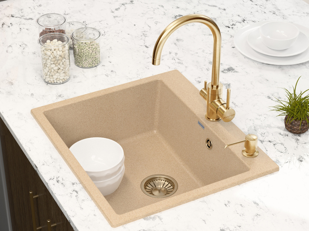 Смеситель для кухни Paulmark Essen (Es213211-G) золото