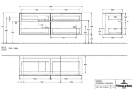 Villeroy Boch Collaro C02900VK Тумба под раковину 1600х500 мм (Soft Grey)
