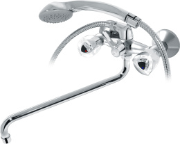 Фото Смеситель для ванны/раковины Хром, s-образный излив 330 мм Варион 701214