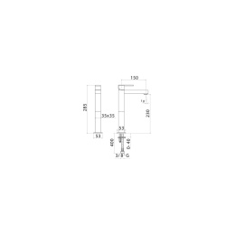 Смеситель для раковины Mamoli Feel 4846S140D101 высокий c дон.клапаном, chrome