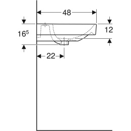 Раковина Geberit Smyle Square 500.223.01.1 двойная