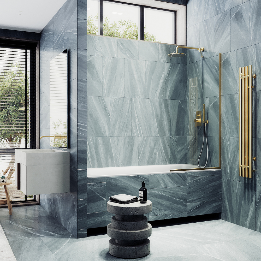 Фото Шторка на ванну Maybah Glass MGV-64-3у в узком профиле