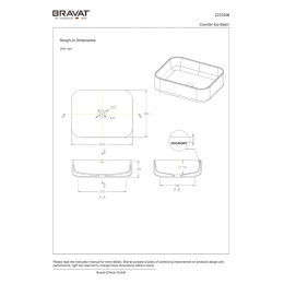 Накладная раковина Bravat Source (C22250W-ENG)