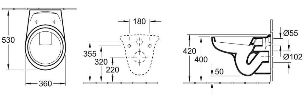 Подвесной унитаз Villeroy Boch O'Novo 761510R1