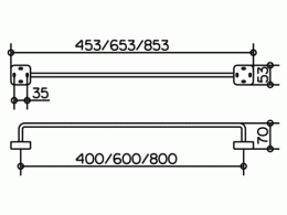 Полотенцедержатель Keuco Smart 02301010600, хром