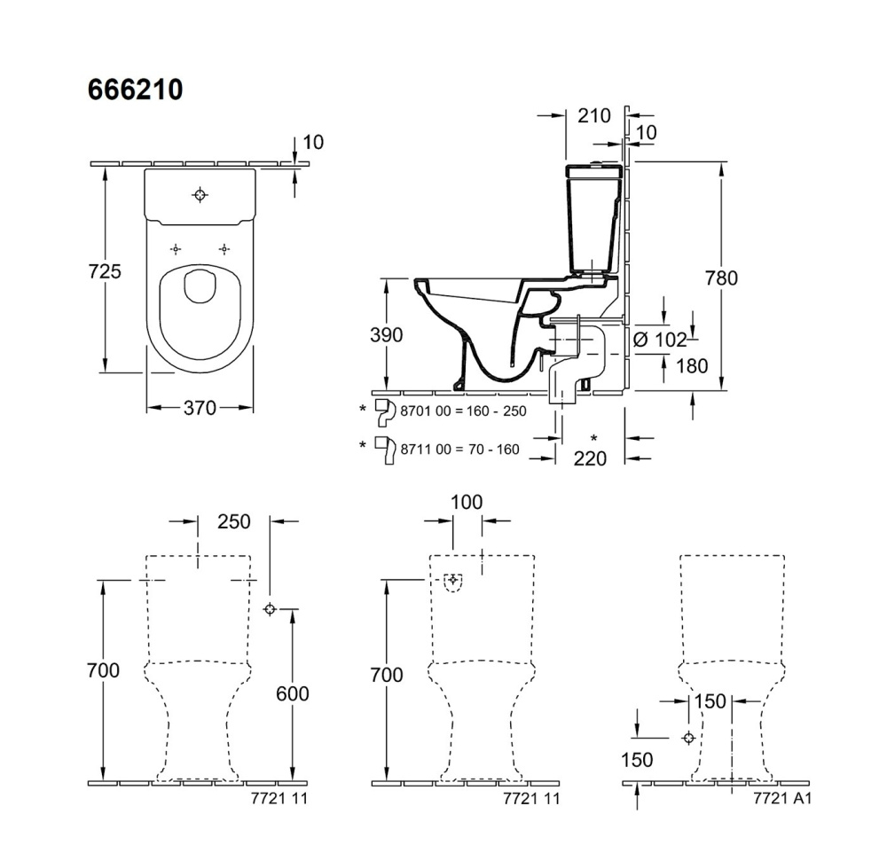 Villeroy&Boch Hommage 772111R1 - Керамический бачок для унитаза
