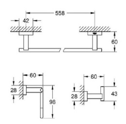 Grohe Essentials Cube 40777001 Комплект, аксессуаров