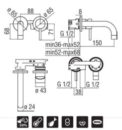 Фото NOBILI Live LV00199CR Смеситель для раковины (хром)