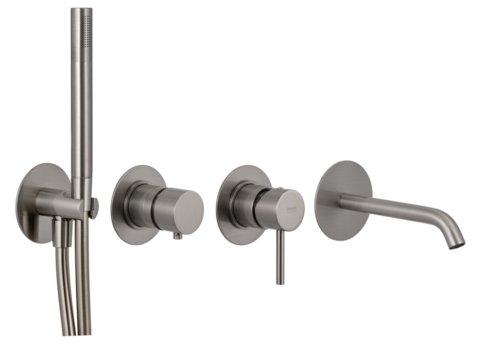 Фото Remer X STYLE X96S03ROXXNP Смеситель для ванны встраиваемый (никель (полированный))