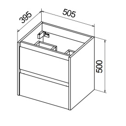 База под раковину BelBagno Kraft KRAFT 39-500/390-2C-SO-RT