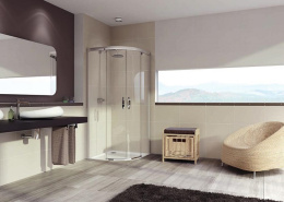 Душевой уголок Huppe Aura Elegance 402422.092.321, четверть круга, 90 х 90 х 200 см