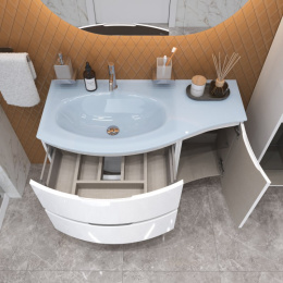 Шкафчик подвесной с одной распашной створкой, правый VAGUE CEZARES 44223 Antacite