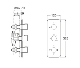 Фото Термостат для ванны Roca Puzzle (5A2978C00) хром