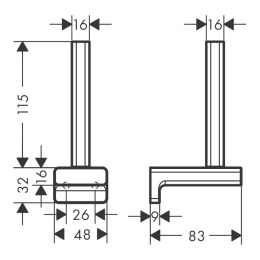 Фото Держатель запасного рулона Hansgrohe AddStoris (41756990) полированное золото