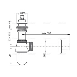 Сифон для раковины AlcaPlast A437