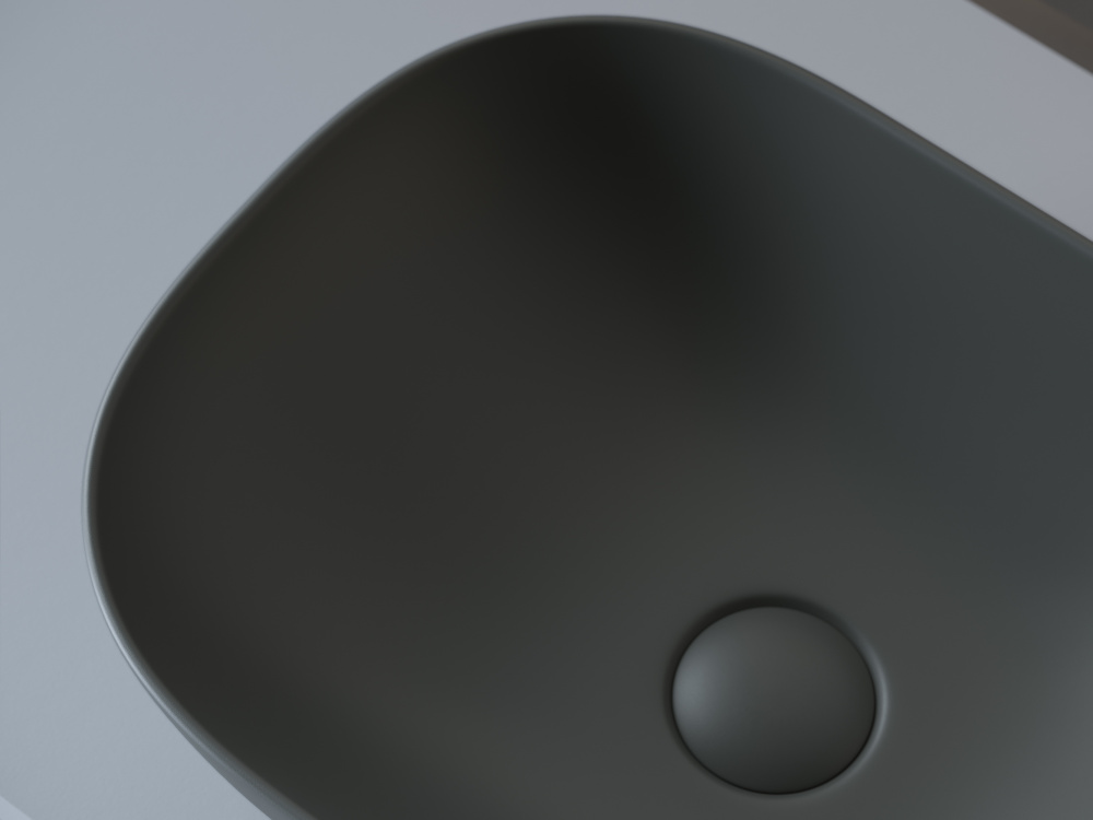 Раковина накладная Ceramicanova Element (CN6009MDH) (45.5 см) тёмный антрацит матовый