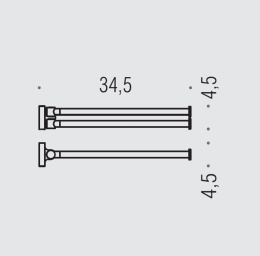 Colombo Design PLUS W4913.HPS1 - Держатель для полотенца 34 см, двойной (нержавеющая сталь)