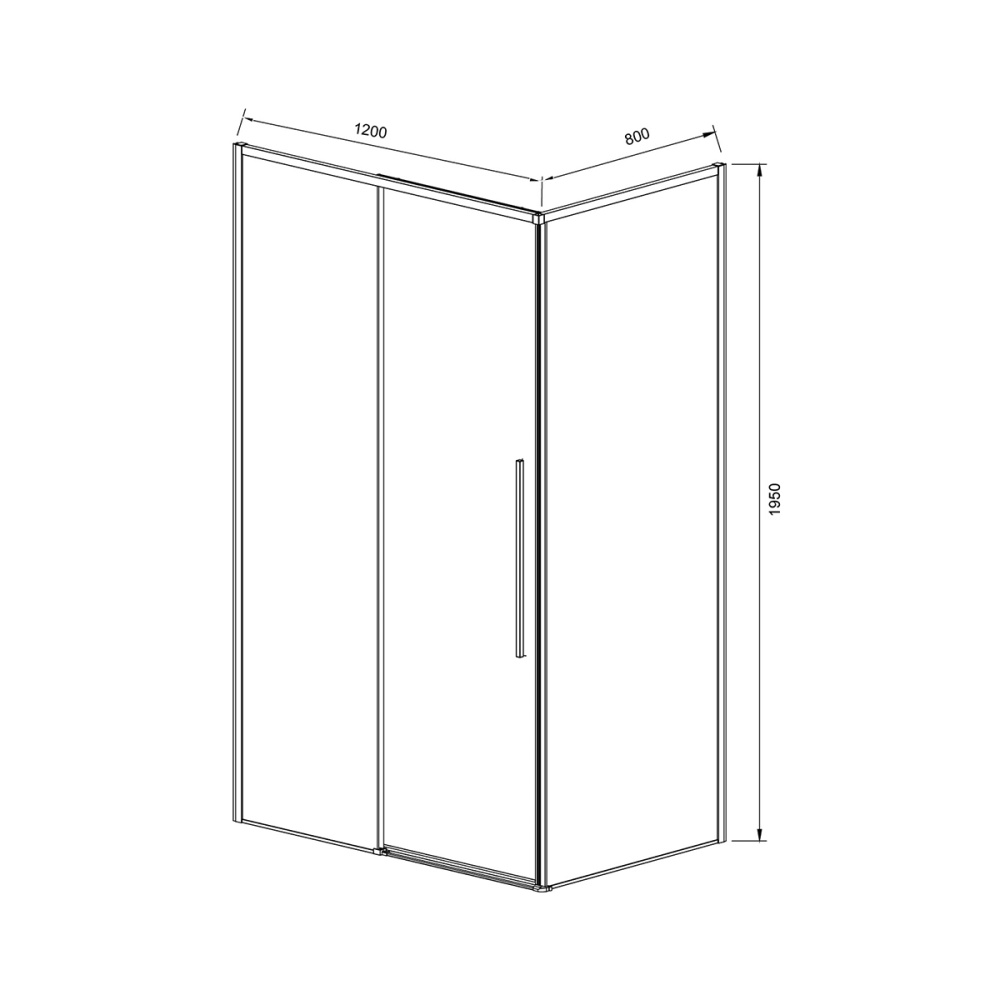 Фото Душевой уголок Vincea Slim-N (VSR-4SN8012CLB) черный