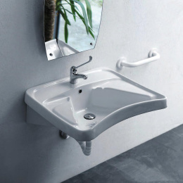 Раковина для инвалидов 65 см Galassia Leone (4018), цвет белый, глянцевый