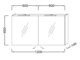 Фото Зеркальный шкаф Jacob Delafon Lignum 120 см, EB1260-P01, цвет - пепельный дуб