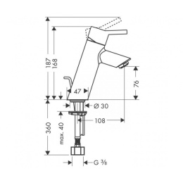 Смеситель для раковины 32040000 Hansgrohe Talis S 2