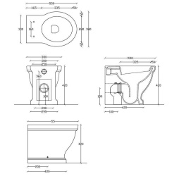 Фото Приставной унитаз Galassia Ethos (8437), цвет белый
