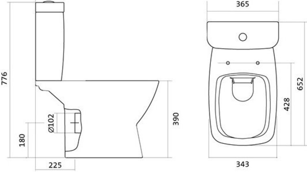 Унитазы компакт Унитаз-компакт Santek Нео 1.WH30.2.418 безободковый