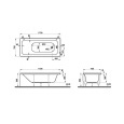 Ванна VitrA Optimum Neo (Оптимум Нео) 64570001000 170 x 75 см акриловая прямоугольная белая