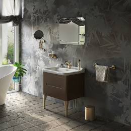 Kerasan Waldorf 925646 База подвесная под раковину 80см, с 2-мя ящиками, цвет темный орех (noce)