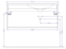 Тумба под раковину Jacob Delafon Madeleine EB2055-J5, 100 см, блестящая белая, левая