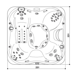Фото Минибассейн Jacuzzi J375 ZM12RY0EWM0 231х231х97см