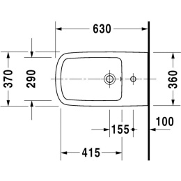 Биде напольное Duravit Durastyle 2283100000, белый