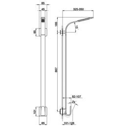 Душевая система Cisal Kawa KA00400021, хром