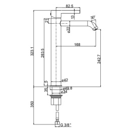 Фото Смеситель для раковины Paini Brera 74CR205OLL хром