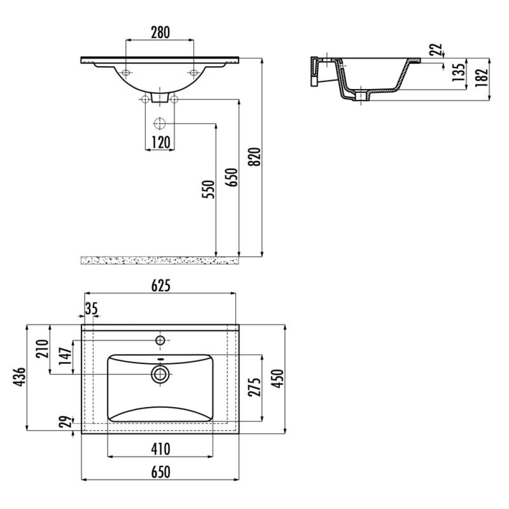 Фото CREAVIT Раковина SU065 мебельная (45*65см) SU065-00CB00E-0000 (SU065.00000)