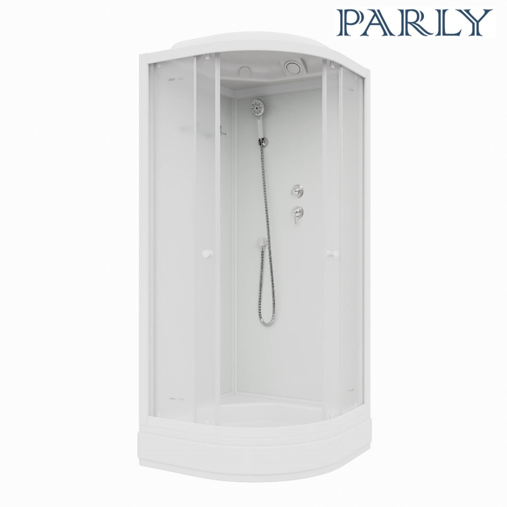 Фото Душевая кабина 85x85x215 Parly (BM86) белый, Без гидромассажа, ABS-пластик, Поддон средний