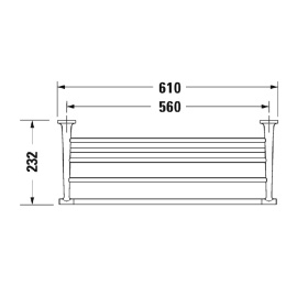 Полочка для полотенец Duravit Starck T 0099444600, черный