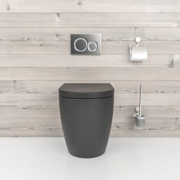 Унитаз beWash Aldo BKFSR101565 приставной Черный матовый с сиденьем Микролифт