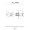 Migliore  20156 Штуцер душевой, 1/2"x1/2", хром