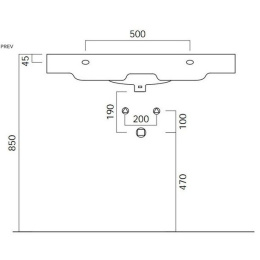 Раковина EASC88 CIELO EASY 88х49х19, белый