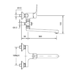 Teka Inca 53122212 Смеситель для ванны