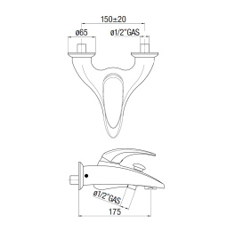 NOBILI Palladio PA33110/1CR - Смеситель для ванны (хром)